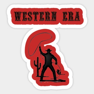 Western Era - Cowboy with Lasso 2 Sticker